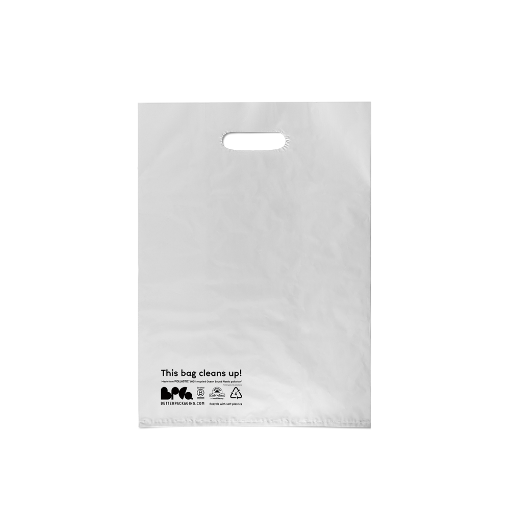 Better Packaging white POLLAST!C Carry Bag