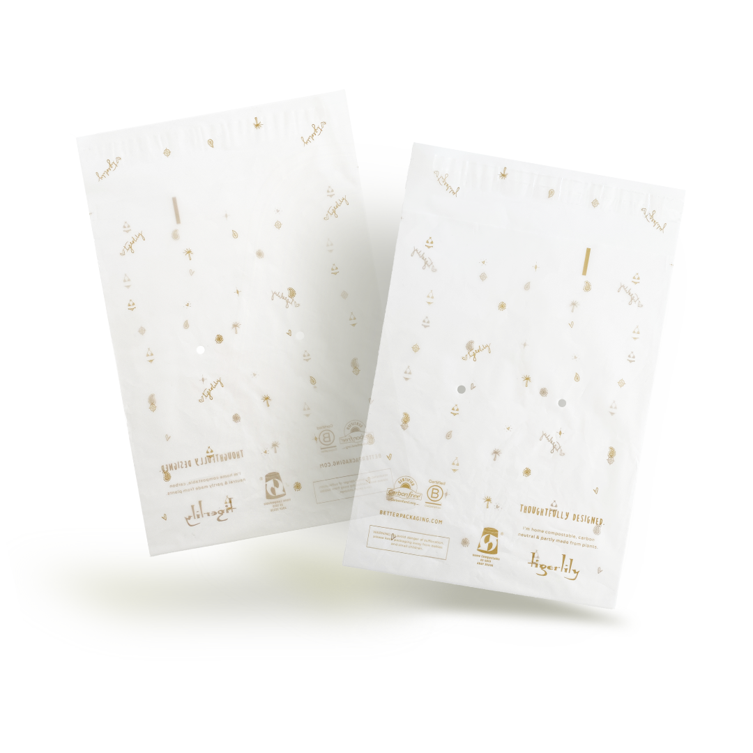 Better Packaging Custom Tiger Lily Compostable Poly Garment Bags
