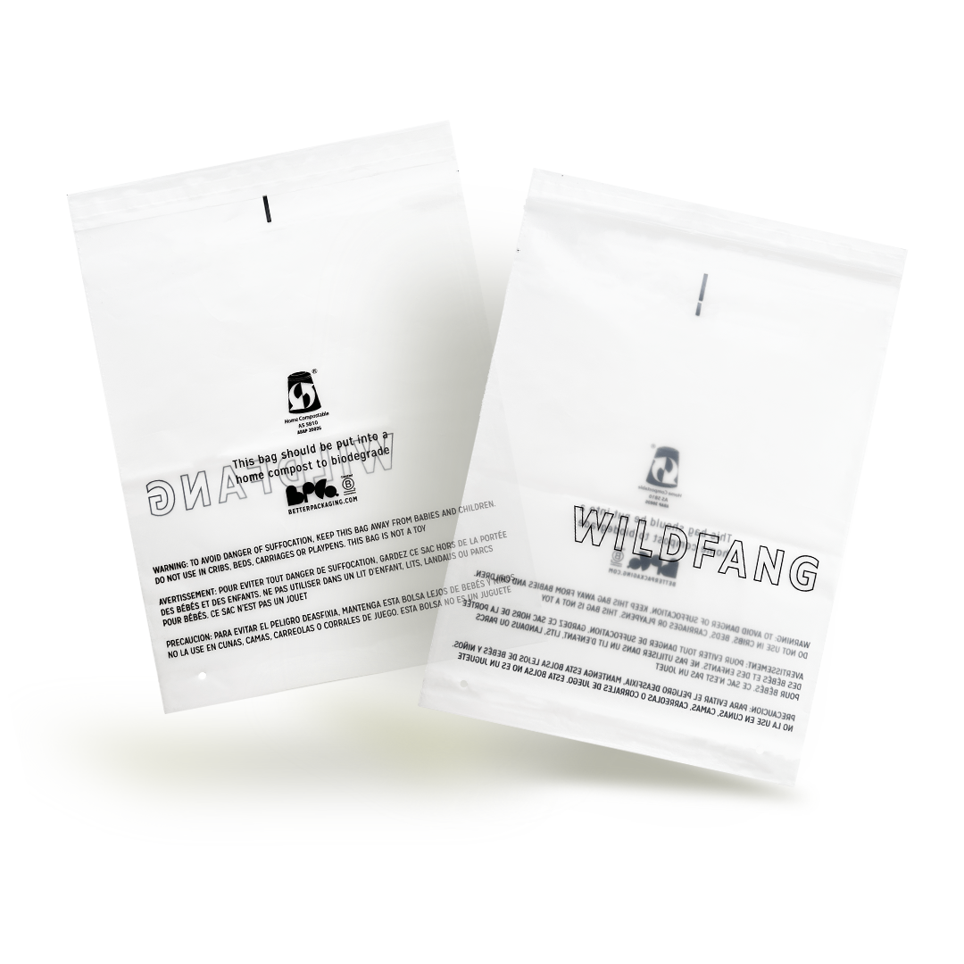 Better Packaging Custom Wildfang Compostable Poly Garment Bags