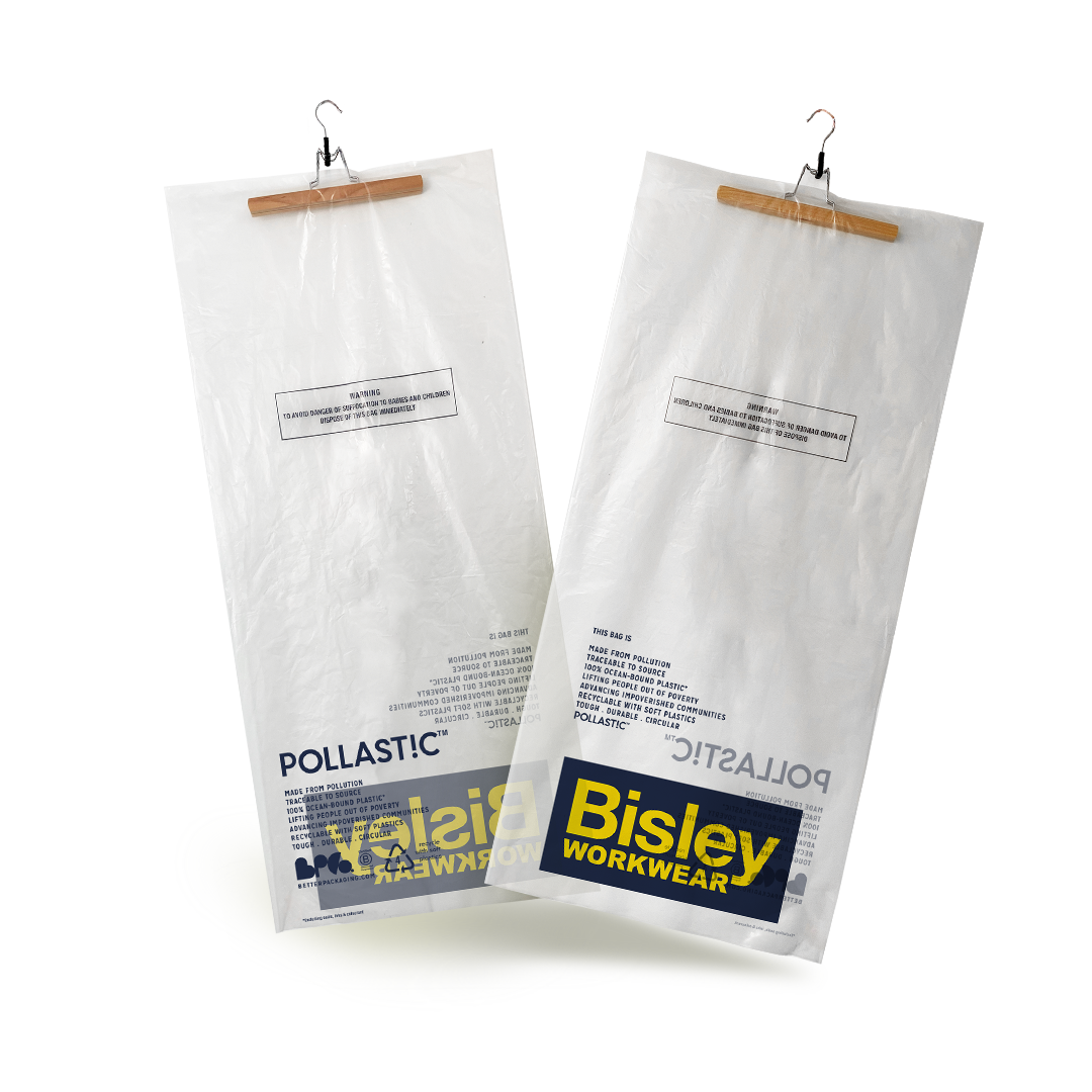 Better Packaging Custom Bisley Workwear POLLAST!C Hanging Garment Bags