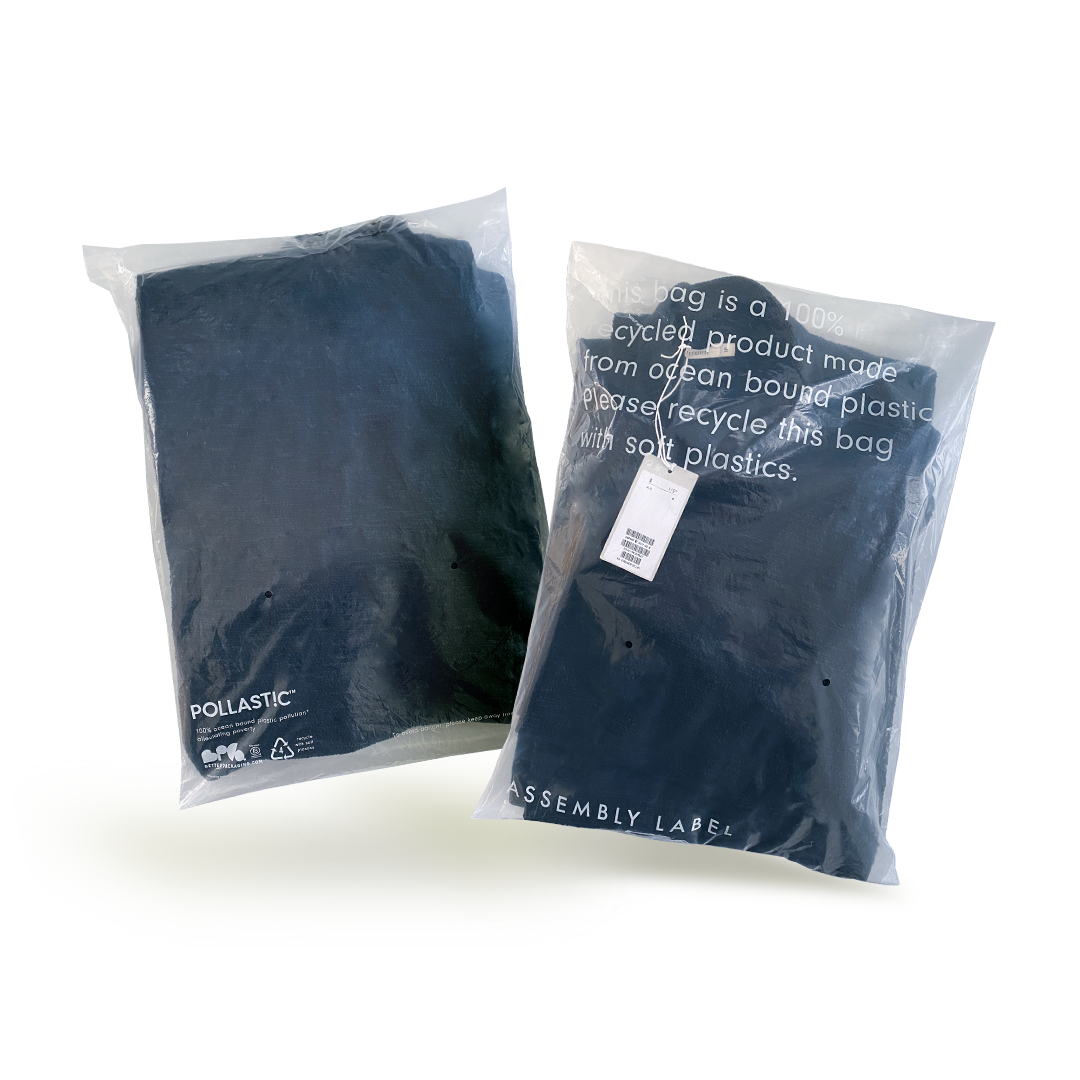 Custom Branded Assembly Label POLLAST!C Poly Garment Bag