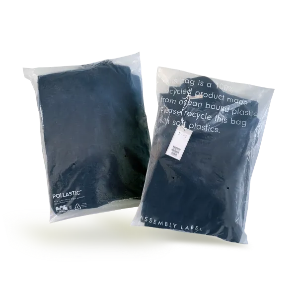 Custom Branded Assembly Label POLLAST!C Poly Garment Bag