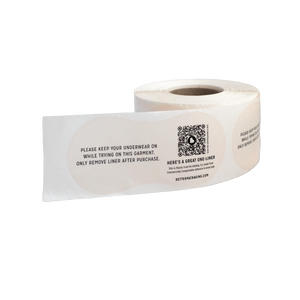 Roll of Better Packaging compostable hygiene liners with a QR code