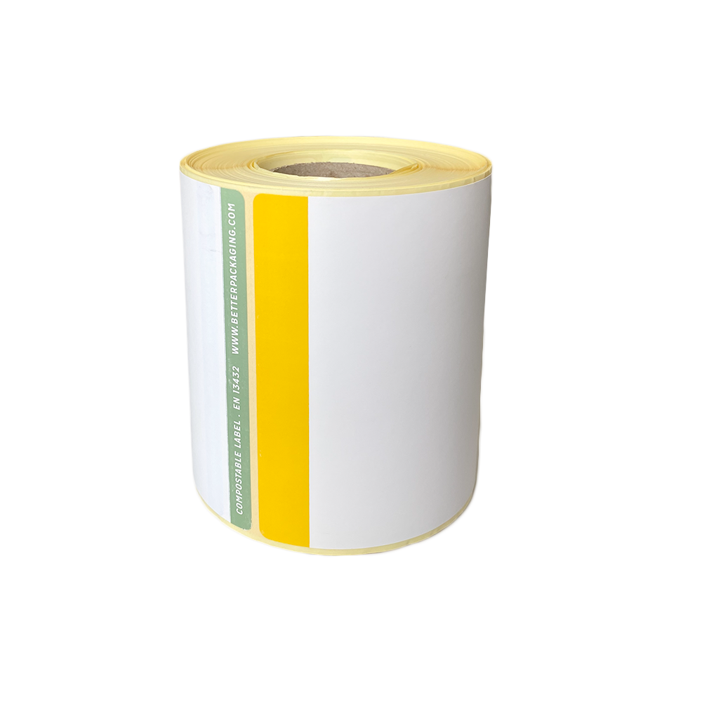 Compstable Packaging Labels Compostable Shipping Labels - Rolls - Better Packaging Co